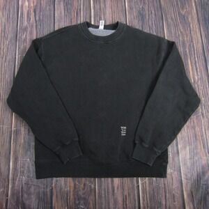 AS Colour Sweatshirt Mens Medium Black Faded Relax Wish You Were Here Graphic